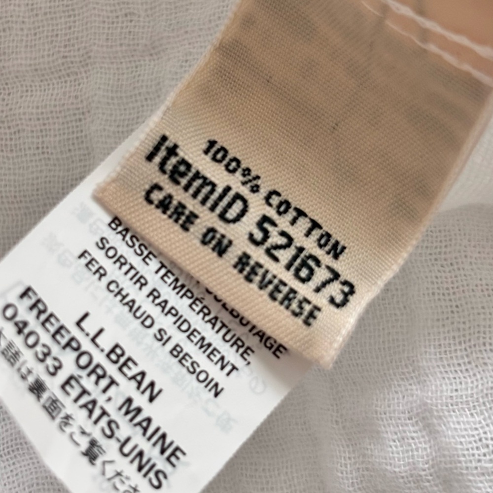 L.L. BEAN White Cloud Gauze High Rise Cover-Up Shorts--NWT--L - Picture 11 of 12